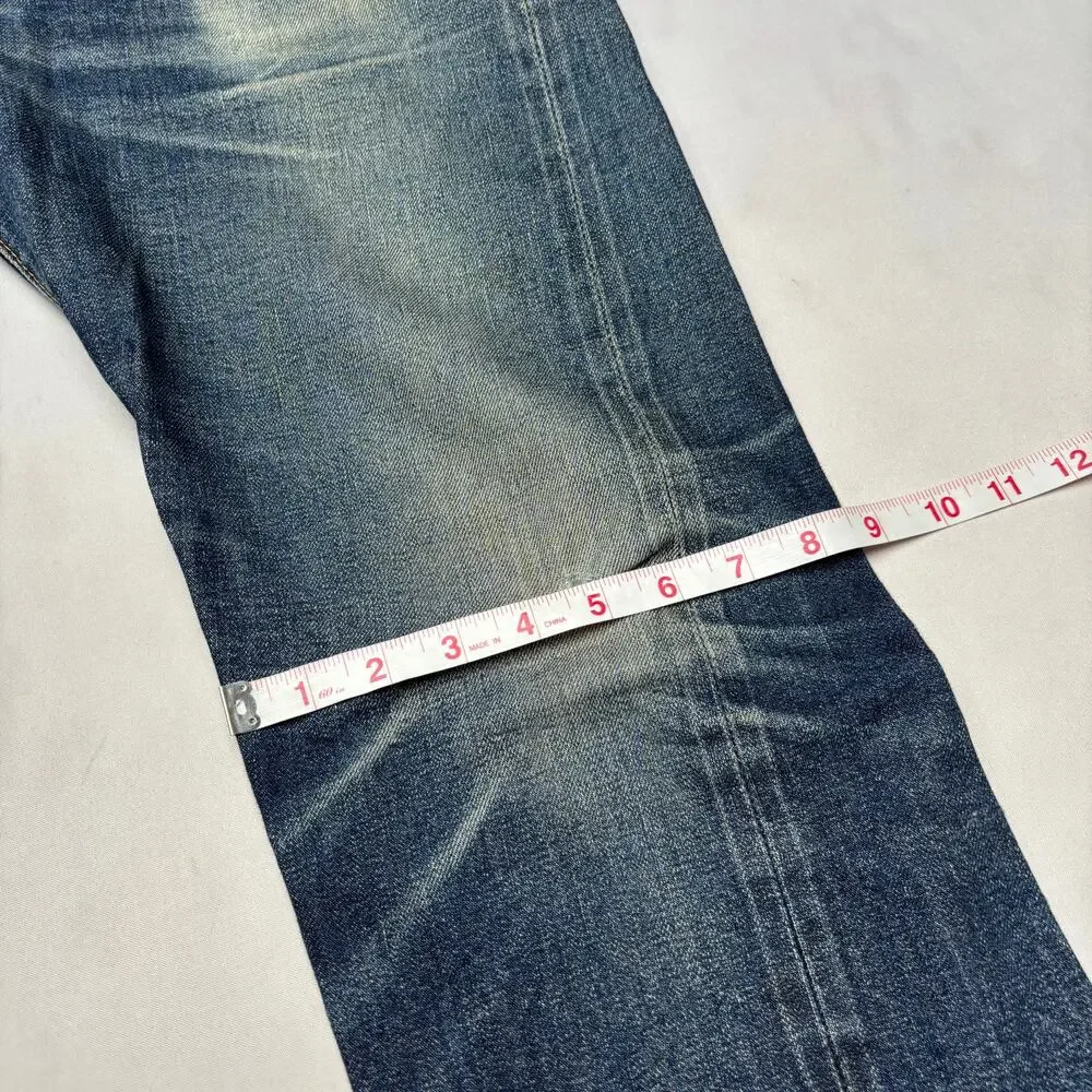Resolute 710 Japanese Selvedge Denim Jeans Men's 33x31 Whiskering Fade Honeycomb